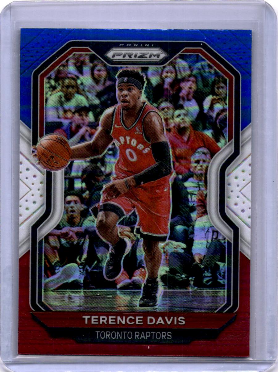 2020-21 Panini Prizm #197 Terence Davis II Red, White and Blue Prizms
