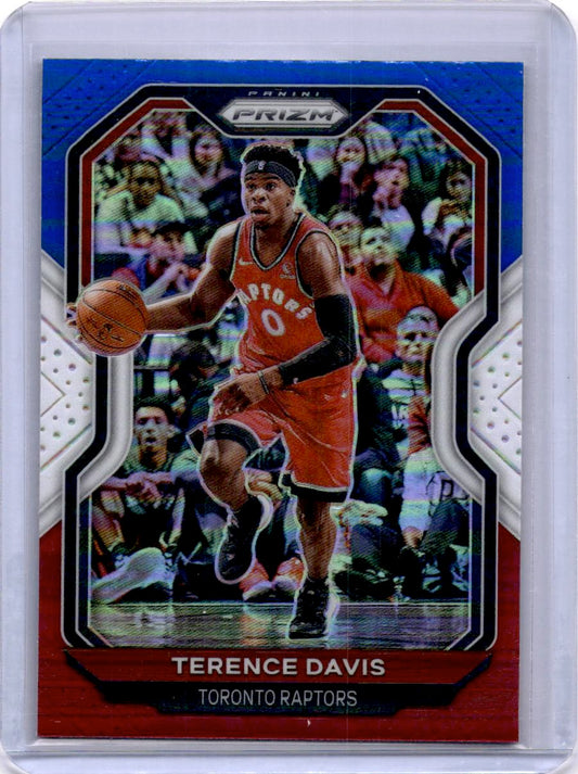 2020-21 Panini Prizm #197 Terence Davis II Red, White and Blue Prizms