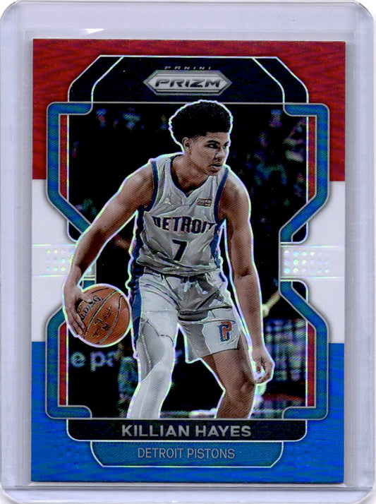 2021-22 Panini Prizm #101 Killian Hayes Red White and Blue