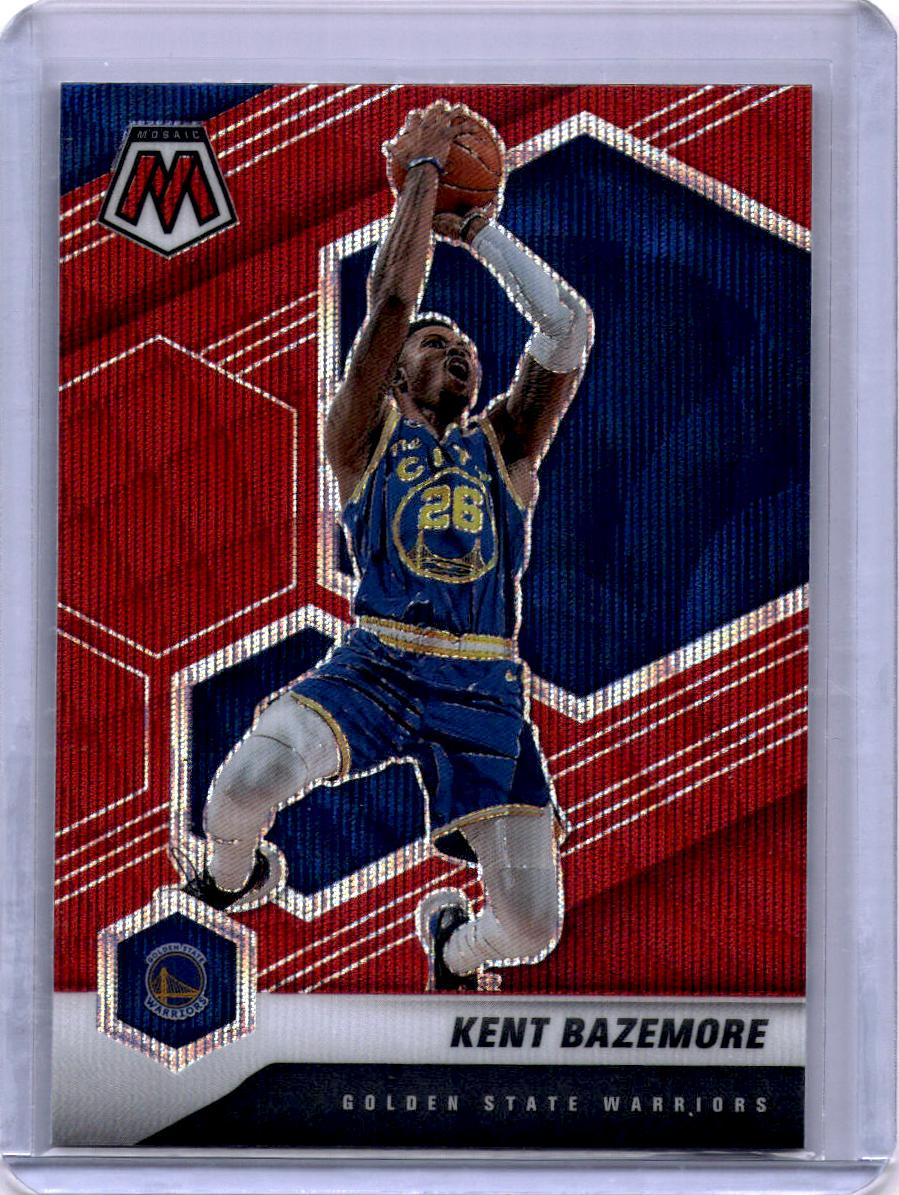 2020-21 Panini Mosaic #44 Kent Bazemore Mosaic Red Wave