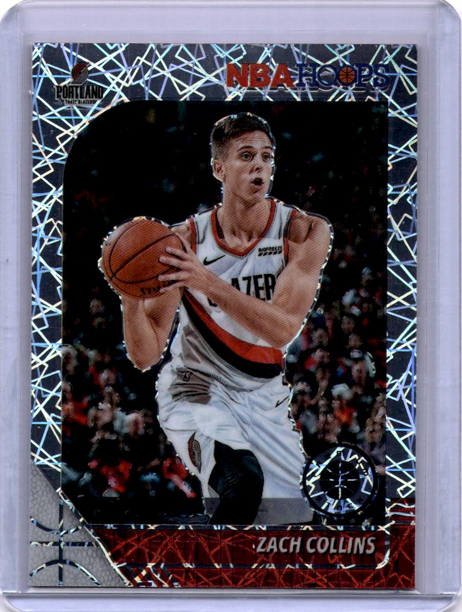 2019-20 Hoops Premium Stock #159 Zach Collins Prizms Silver Laser
