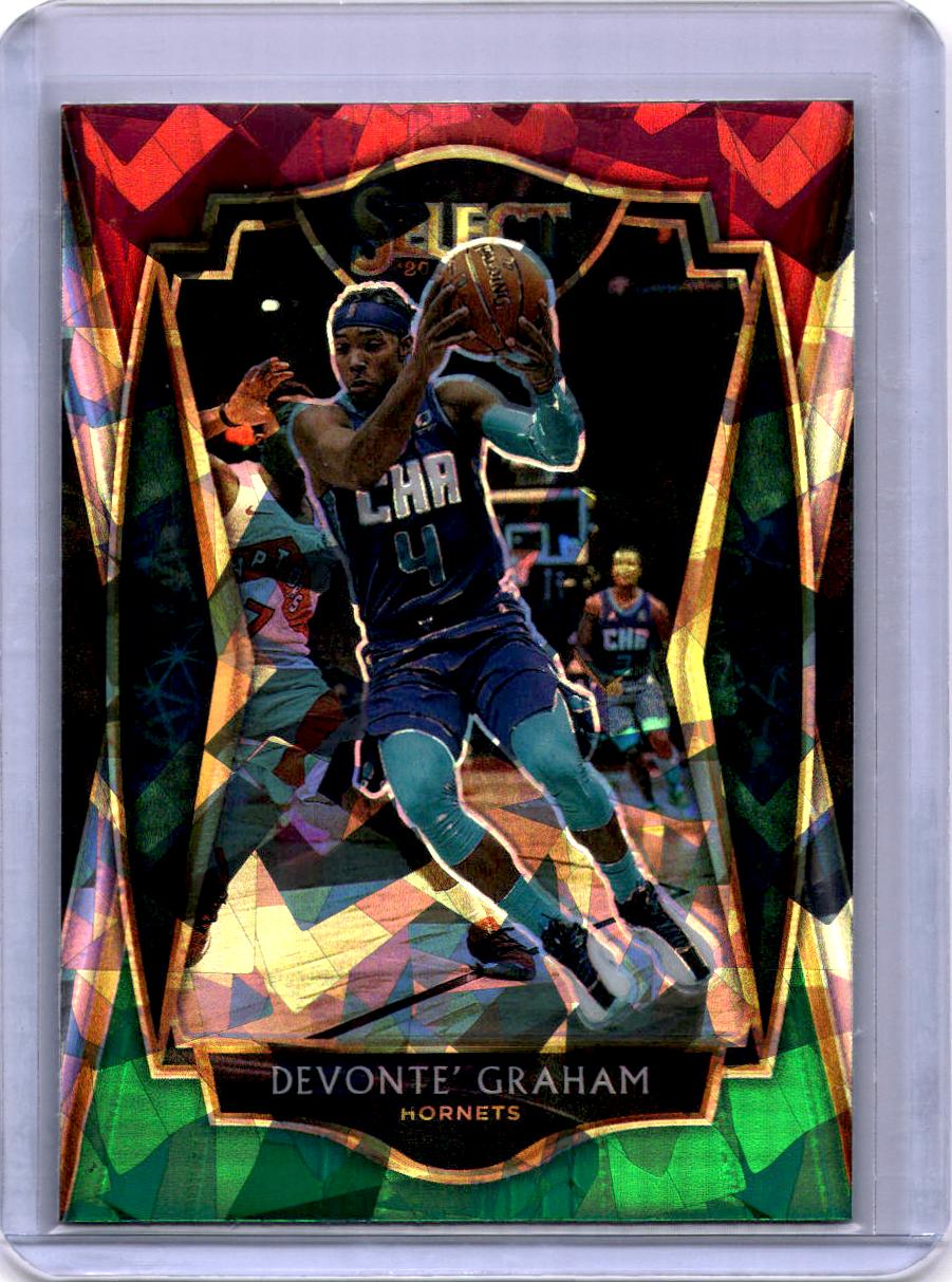 2020-21 Panini Select #102 Devonte' Graham Red White Green Cracked Ice
