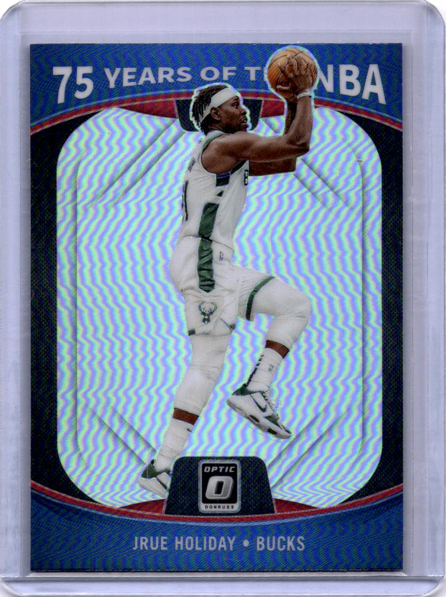 2021-22 Panini Prizm #34 Jrue Holiday 75 Years of the NBA (Donruss Optic)