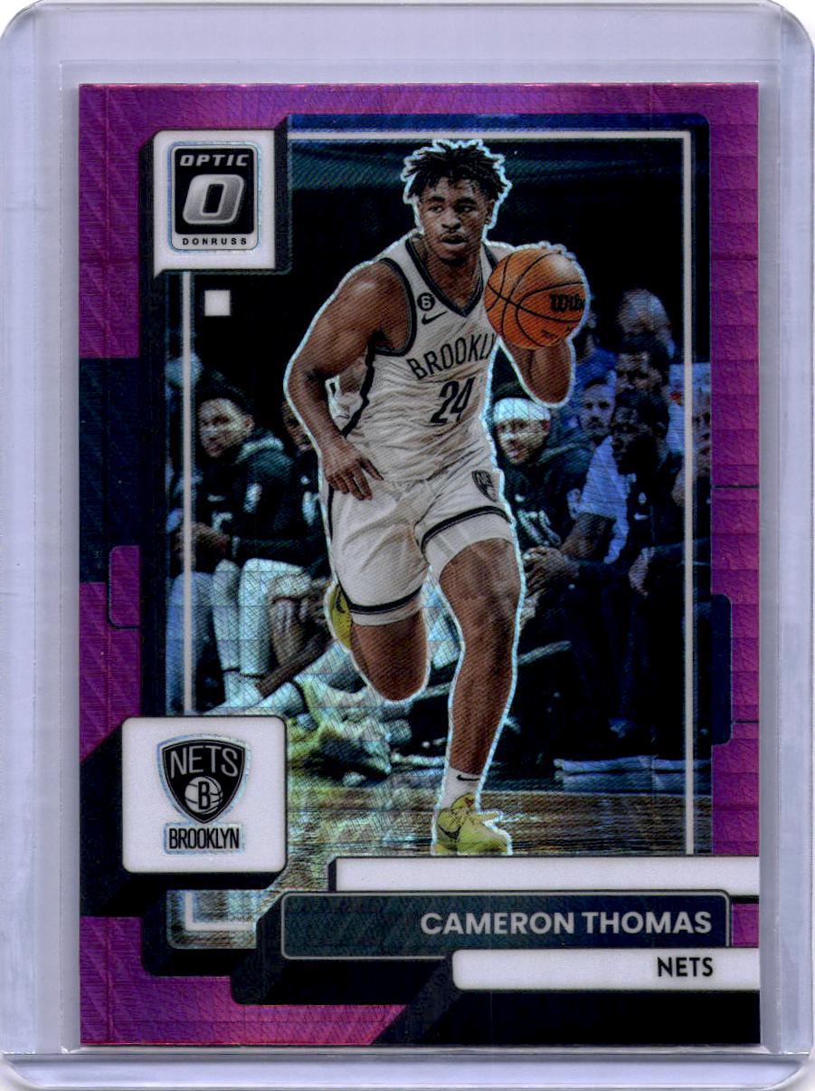 2022-23 Donruss Optic #18 Cameron Thomas Purple Shock