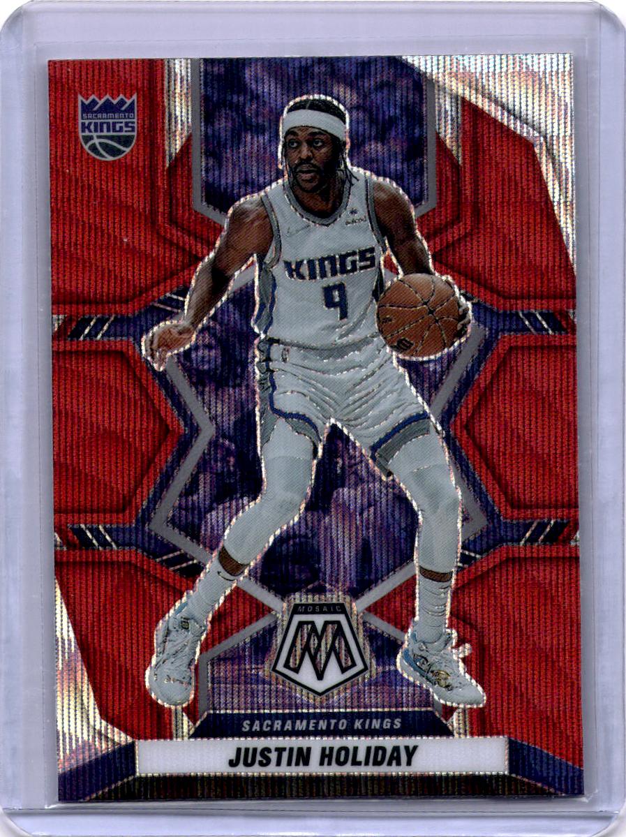 2021-22 Panini Mosaic #186 Justin Holiday Red Wave
