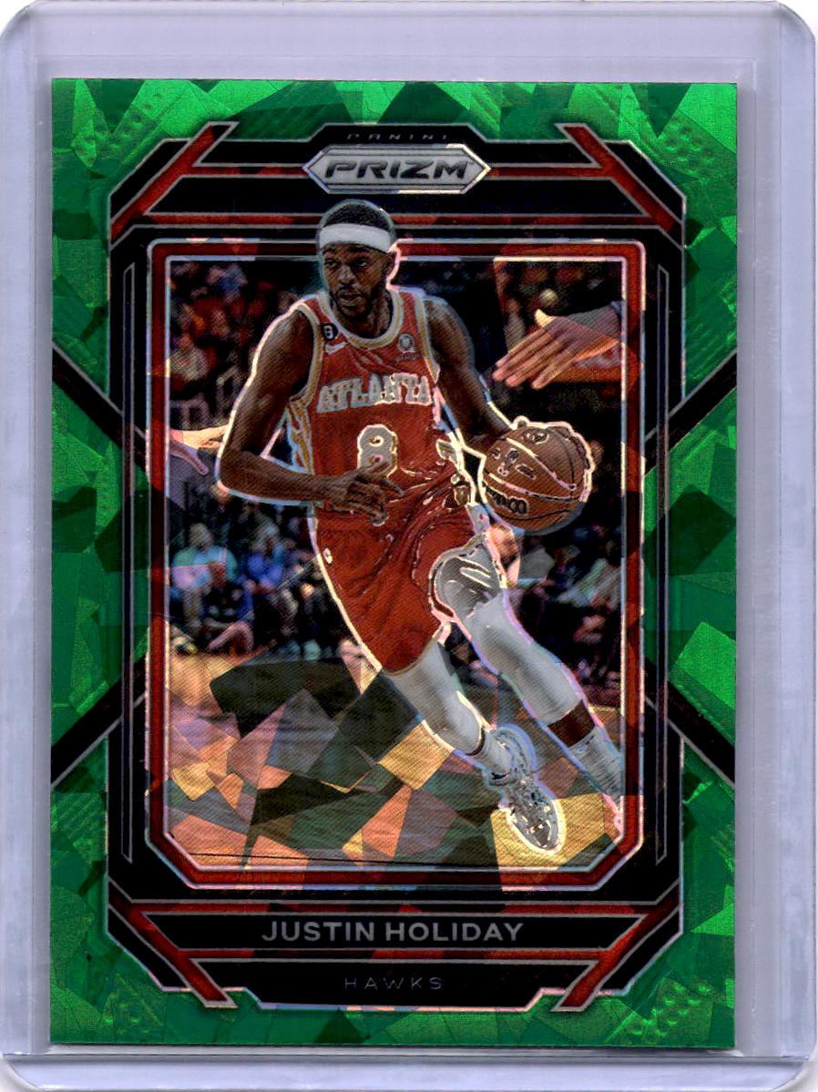 2022-23 Panini Prizm #151 Justin Holiday Prizms Green Ice