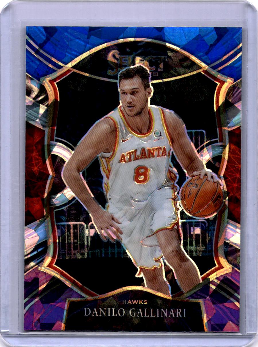2020-21 Panini Select #35 Danilo Gallinari Blue White Purple Cracked Ice