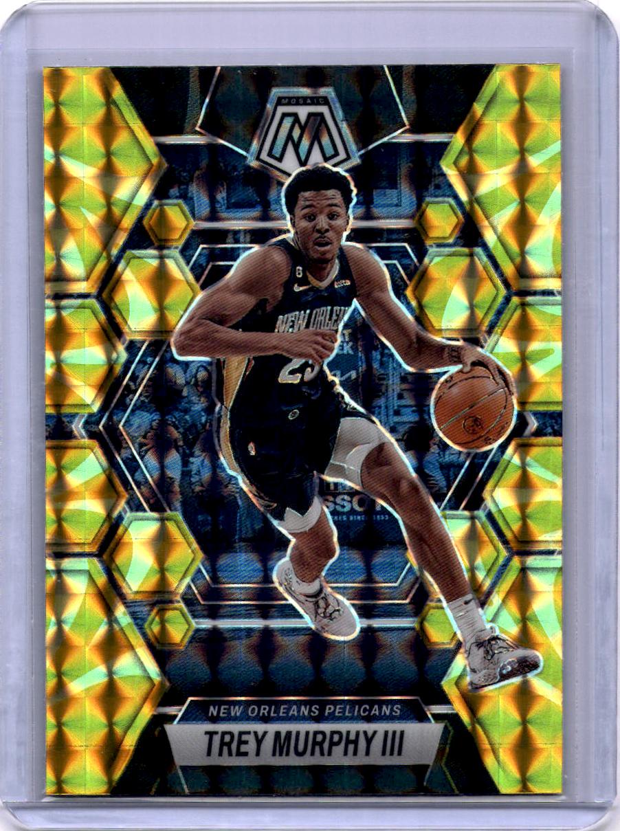 2022-23 Panini Mosaic #178 Trey Murphy III Reactive Yellow