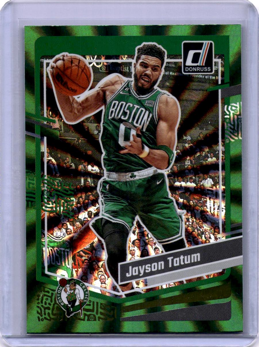 2023-24 Donruss #197 Jayson Tatum Green Laser Holo