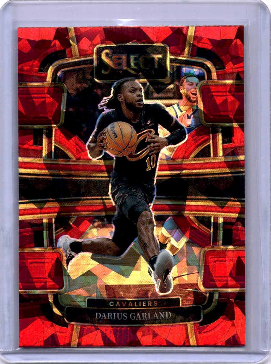 2023-24 Panini Select #50 Darius Garland Red Cracked Ice Prizms