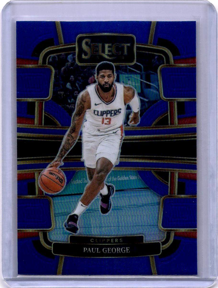 2023-24 Panini Select #14 Paul George Blue Prizms