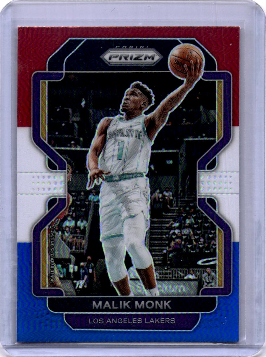 2021-22 Panini Prizm #56 Malik Monk Red White and Blue