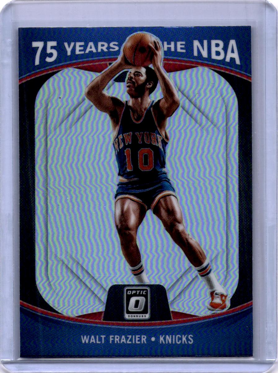 2021-22 Panini Prizm #43 Walt Frazier 75 Years of the NBA (Donruss Optic)