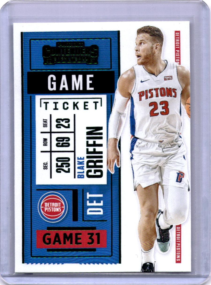 2020-21 Panini Contenders #78 Blake Griffin Game Ticket Green