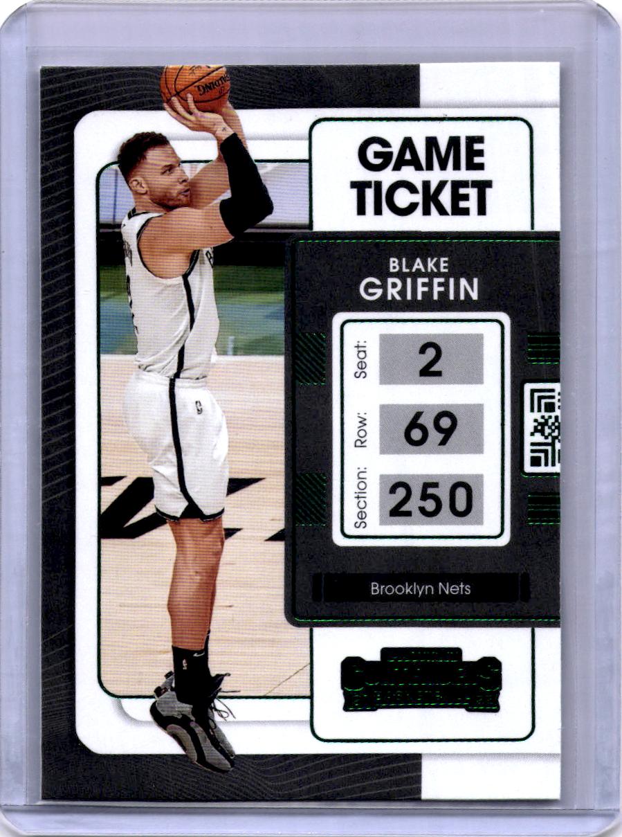 2021-22 Panini Contenders #94 Blake Griffin Game Ticket Green