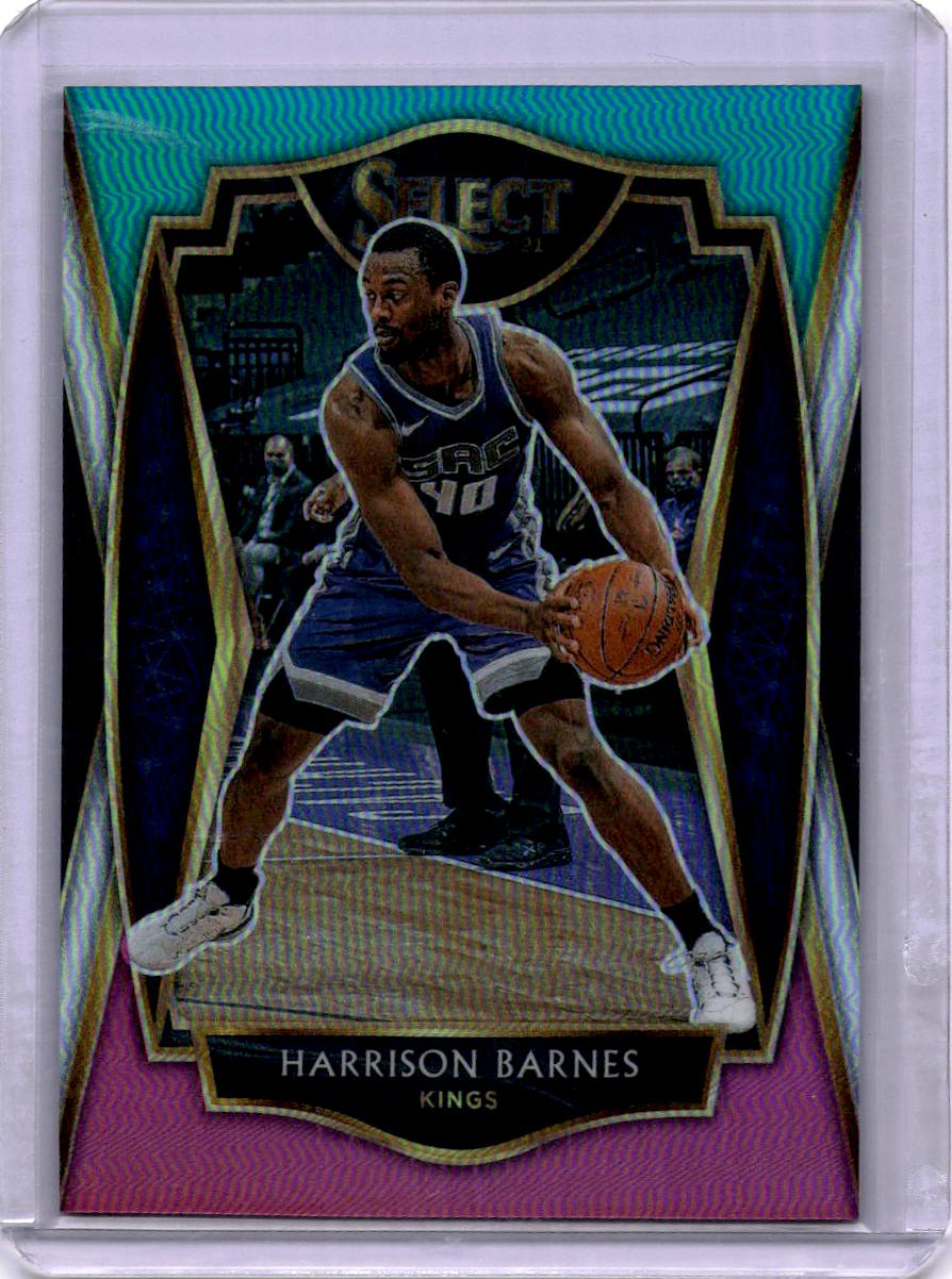 2020-21 Panini Select #123 Harrison Barnes Teal White Pink #/25