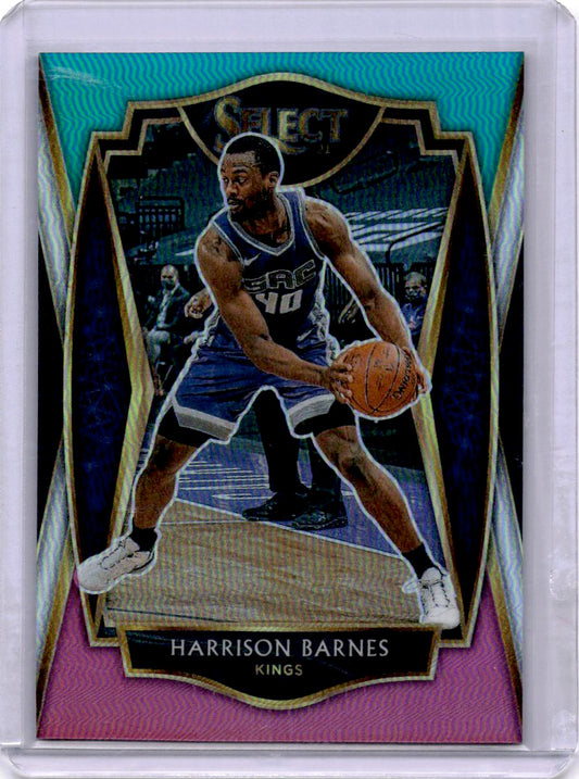 2020-21 Panini Select #123 Harrison Barnes Teal White Pink #/25