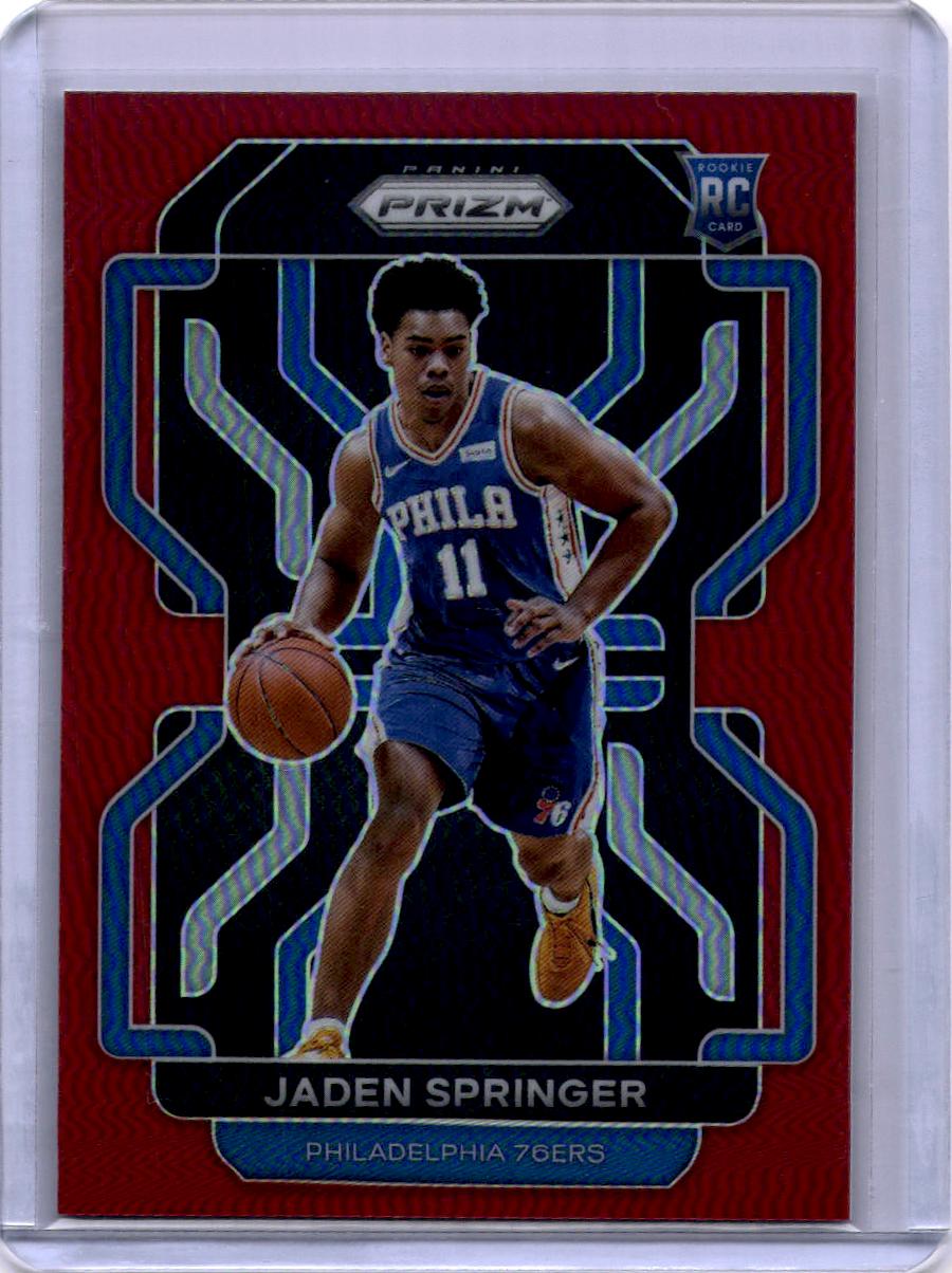 2021-22 Panini Prizm #317 Jaden Springer Red #/299