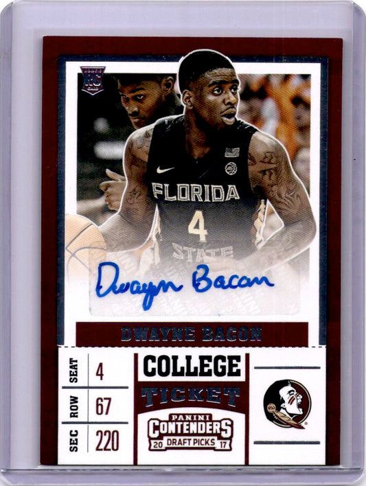 2017 Panini Contenders Draft Picks #84 Dwayne Bacon College Ticket