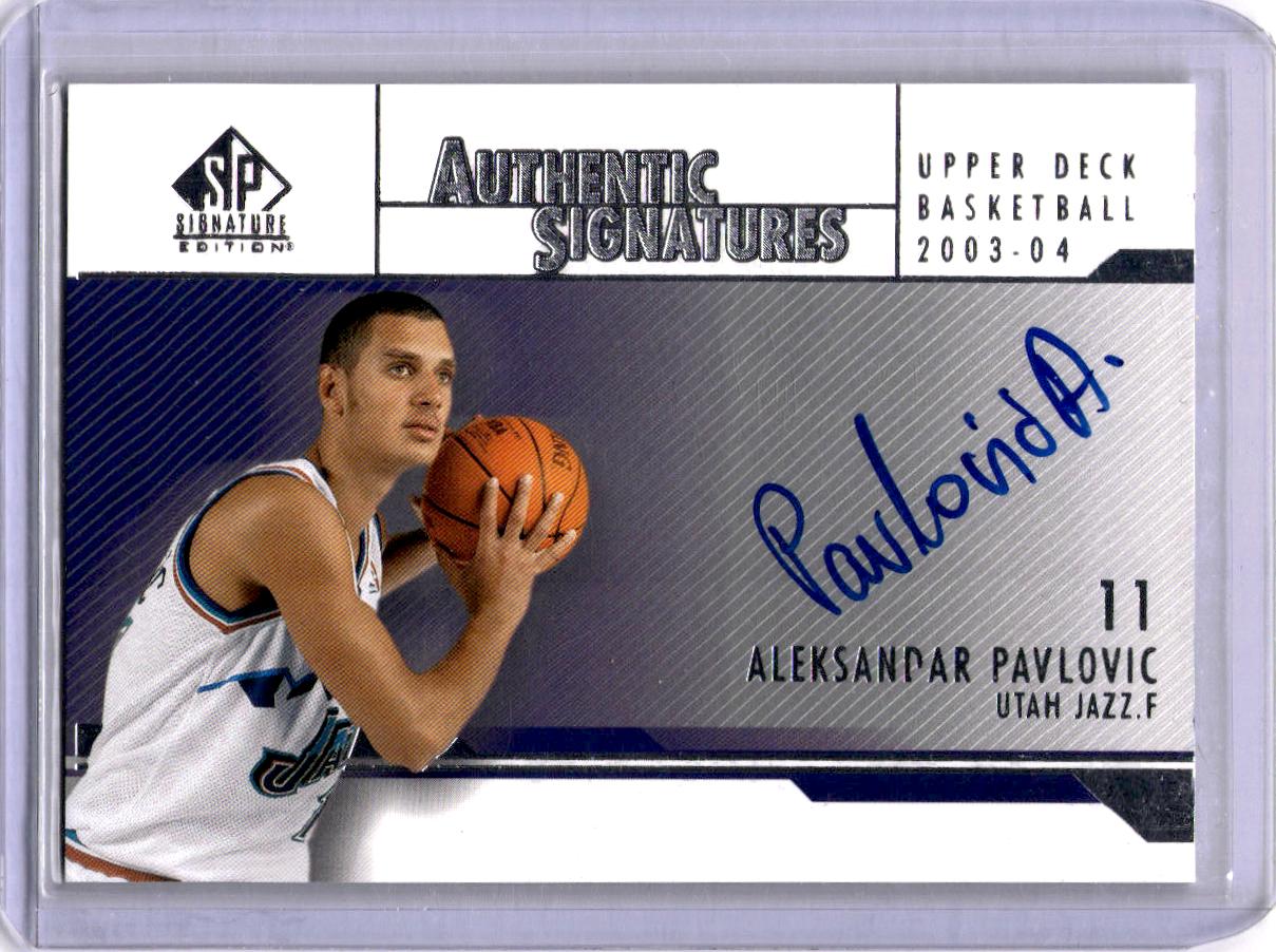 2003-04 SP Signature Edition #AS-AP Aleksandar Pavlovic Authentic Signatures