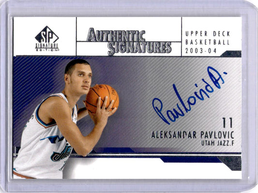 2003-04 SP Signature Edition #AS-AP Aleksandar Pavlovic Authentic Signatures