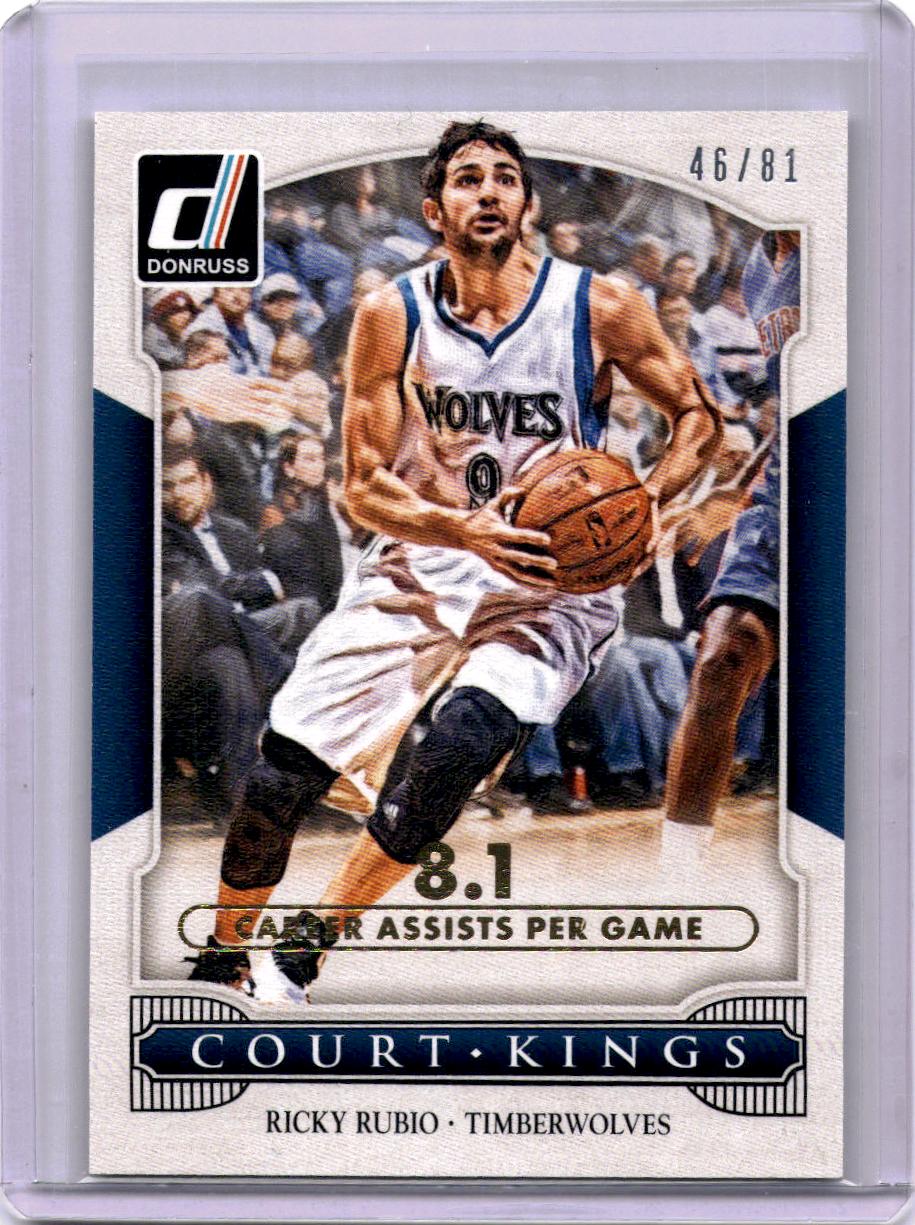 2014-15 Donruss #13 Ricky Rubio Court Kings Stat Line Career #/81