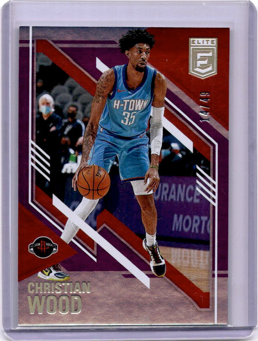 2020-21 Panini Donruss Elite #27 Christian Wood Purple #/49