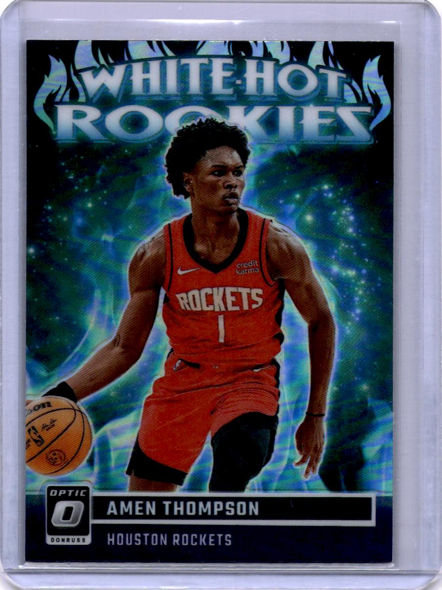 2023-24 Donruss Optic #9 Amen Thompson White Hot Rookies Purple