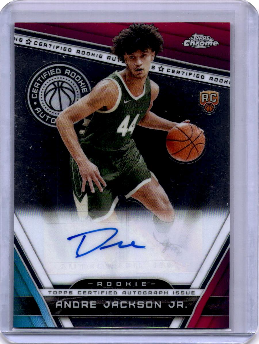 2023-24 Topps Chrome #CRA-AJ Andre Jackson Jr. Certified Rookie Autographs
