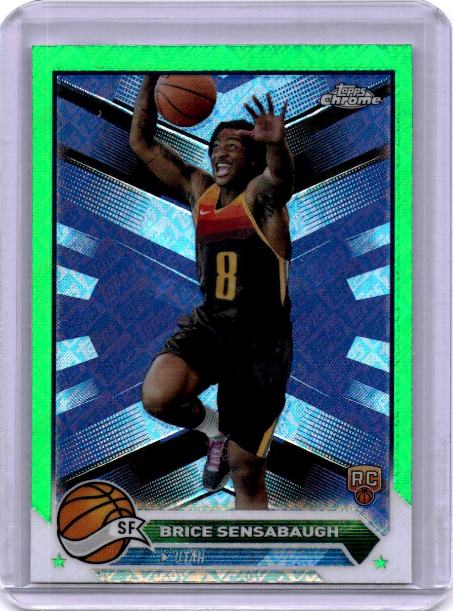 2023-24 Topps Chrome #73 Brice Sensabaugh Green Logo Refractors
