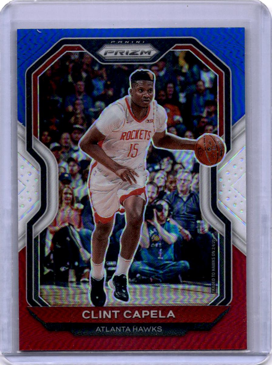 2020-21 Panini Prizm #69 Clint Capela Red, White and Blue Prizms