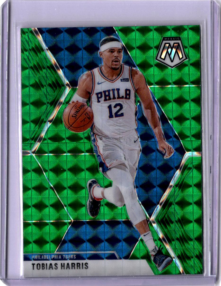 2019-20 Panini Mosaic #159 Tobias Harris Green Prizm
