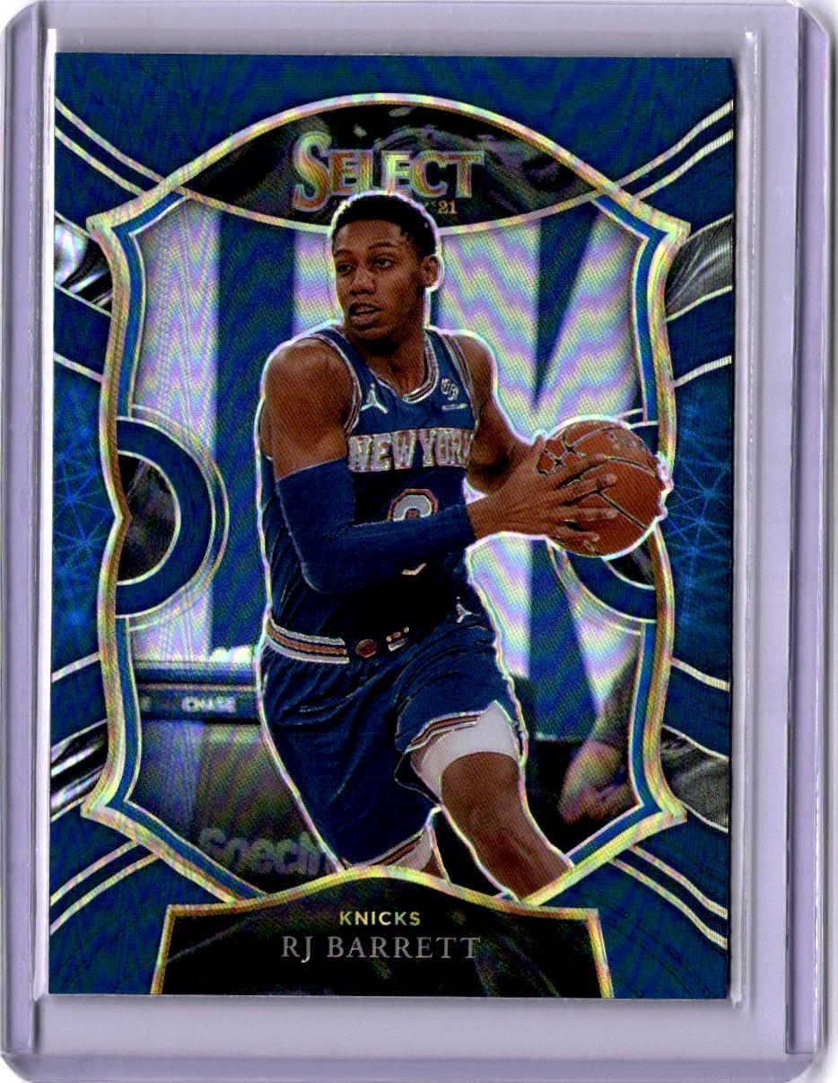 2020-21 Panini Select #40 RJ Barrett Blue Prizms