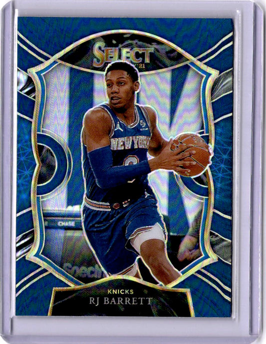2020-21 Panini Select #40 RJ Barrett Blue Prizms