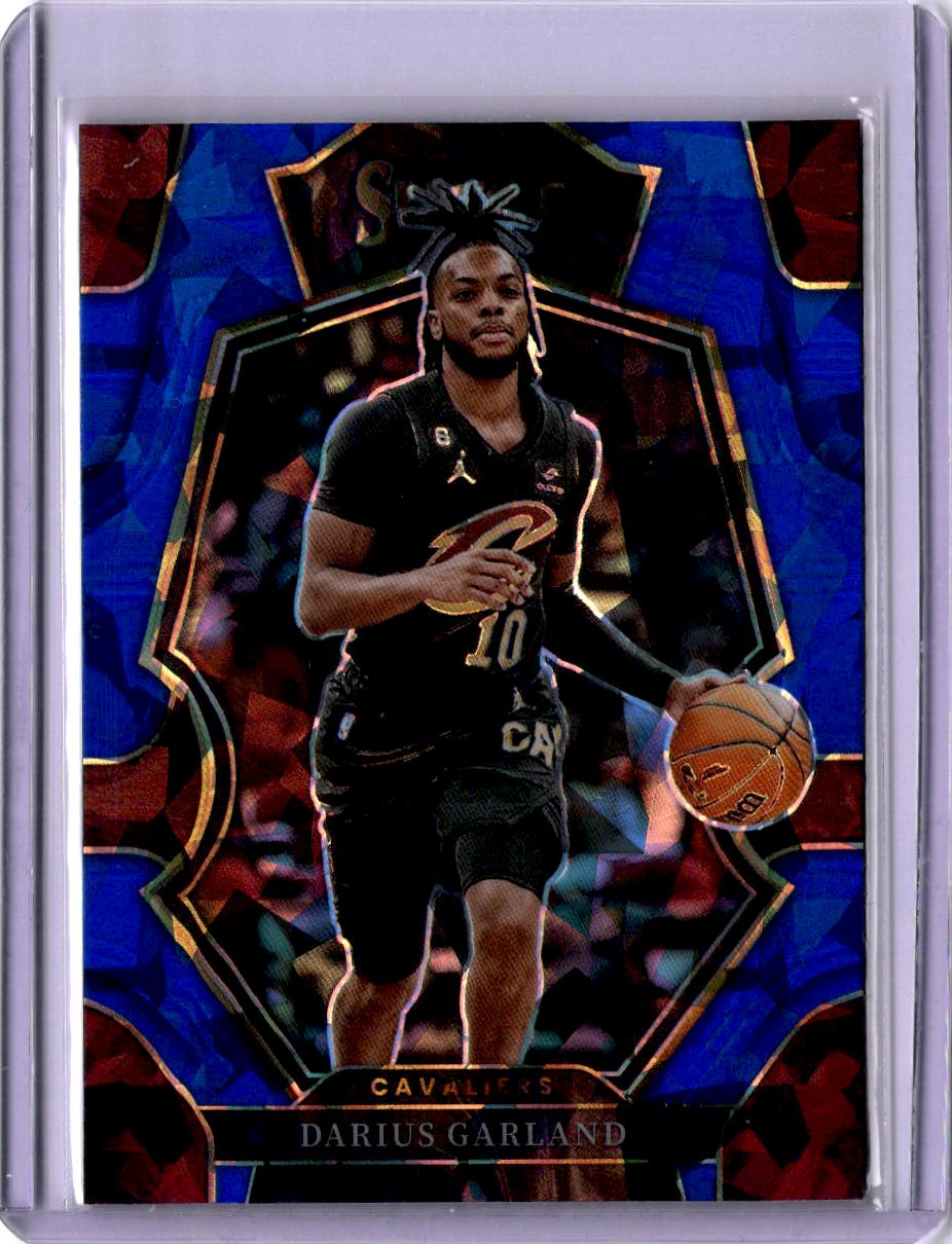 2022-23 Panini Select #106 Darius Garland Blue Cracked Ice Prizms