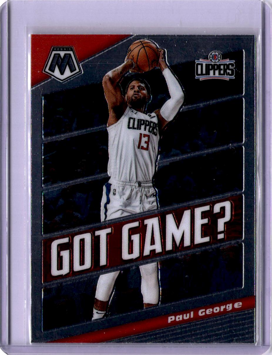 2019-20 Panini Mosaic #3 Paul George Got Game?