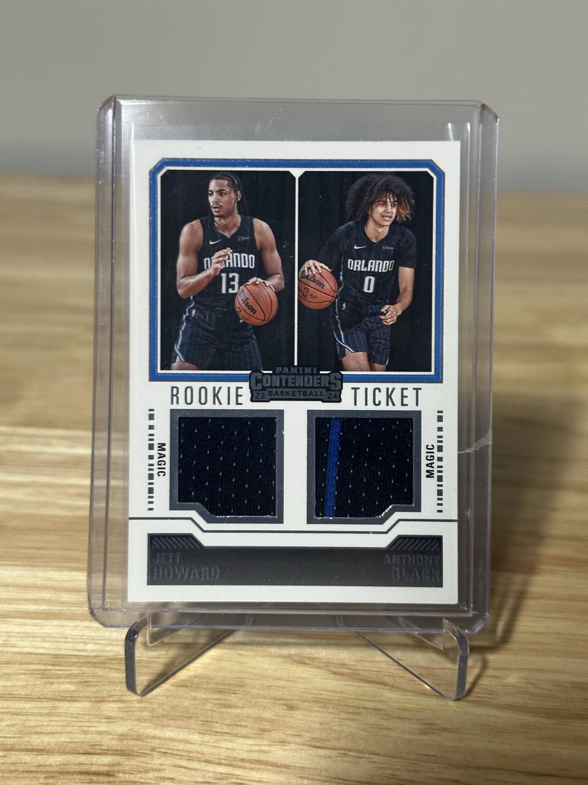 2023-24 Panini Contenders Jett.H Anthony.B Dual Swatch
