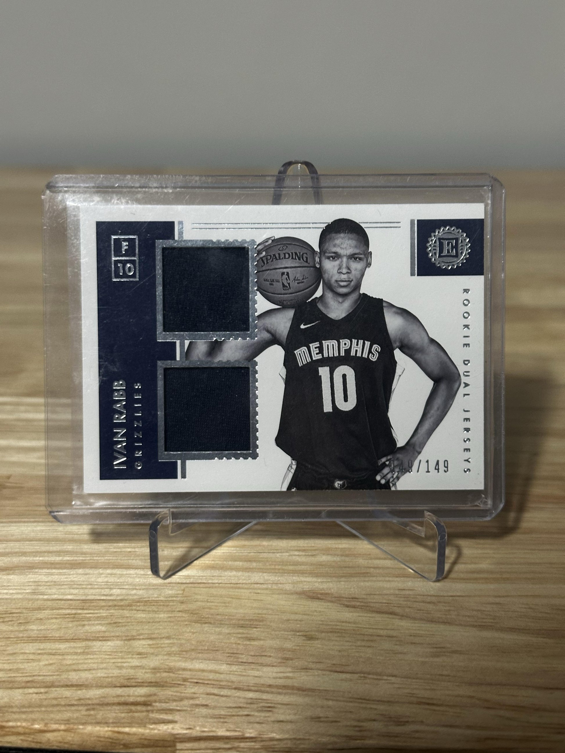 2017-18 Panini Encased #DR-IR Ivan Rabb Dual Rookie Jerseys #/149