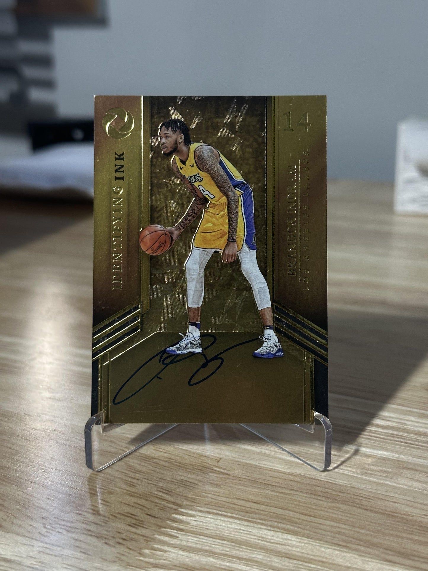 2017-18 Panini Opulence #II-BIG Brandon Ingram Identifying Ink #/35