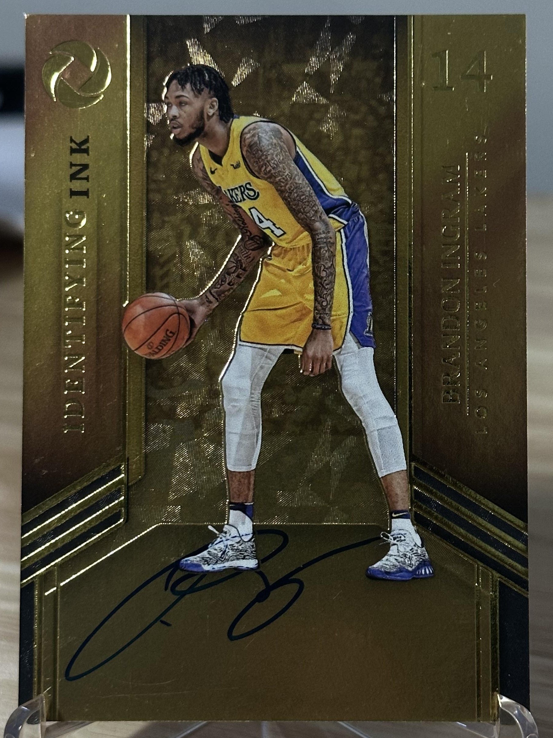 2017-18 Panini Opulence #II-BIG Brandon Ingram Identifying Ink #/35