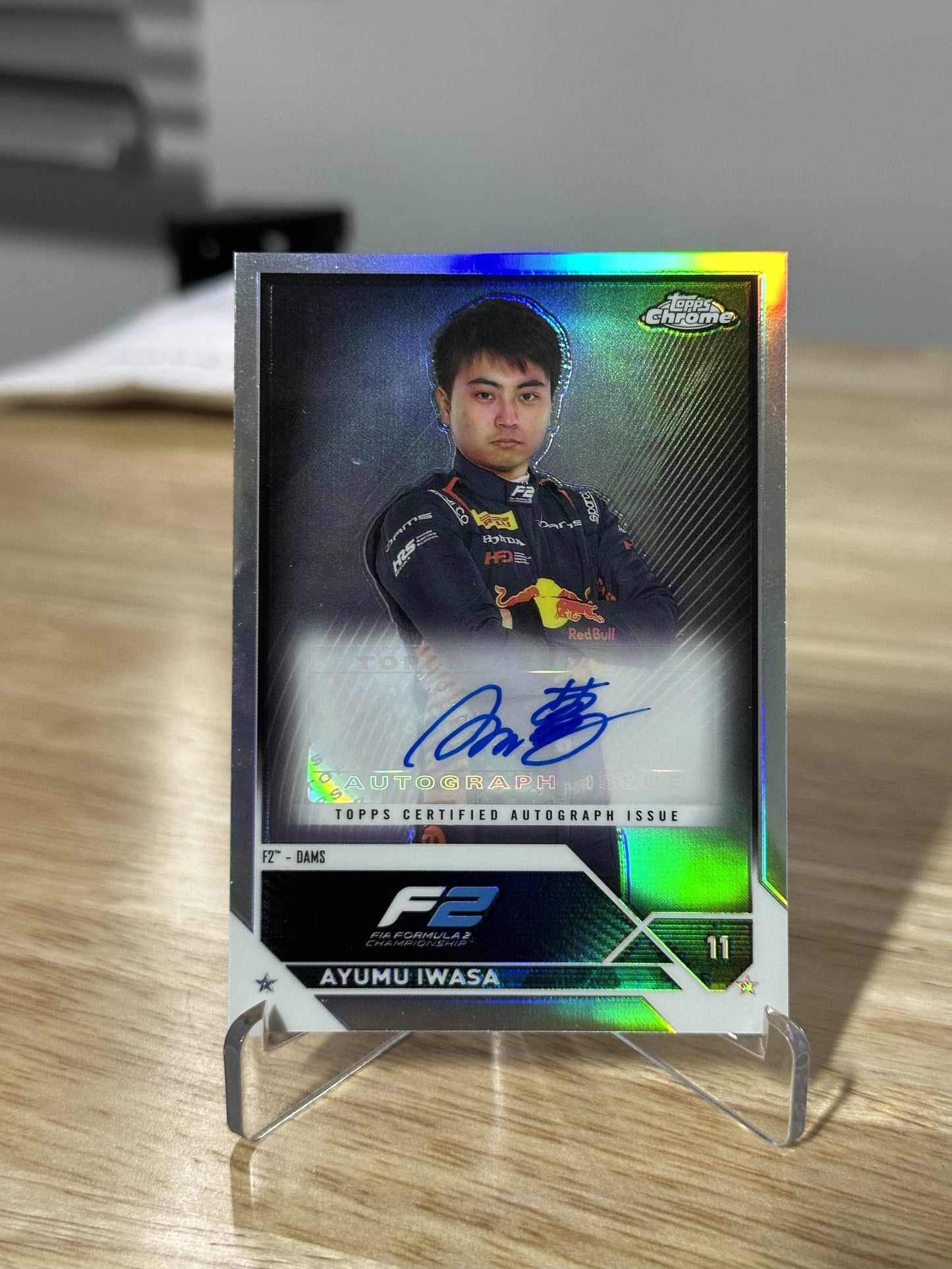 2022 Topps Chrome Formula 1 #CAC-AI Ayumu Iwasa Chrome Autographs