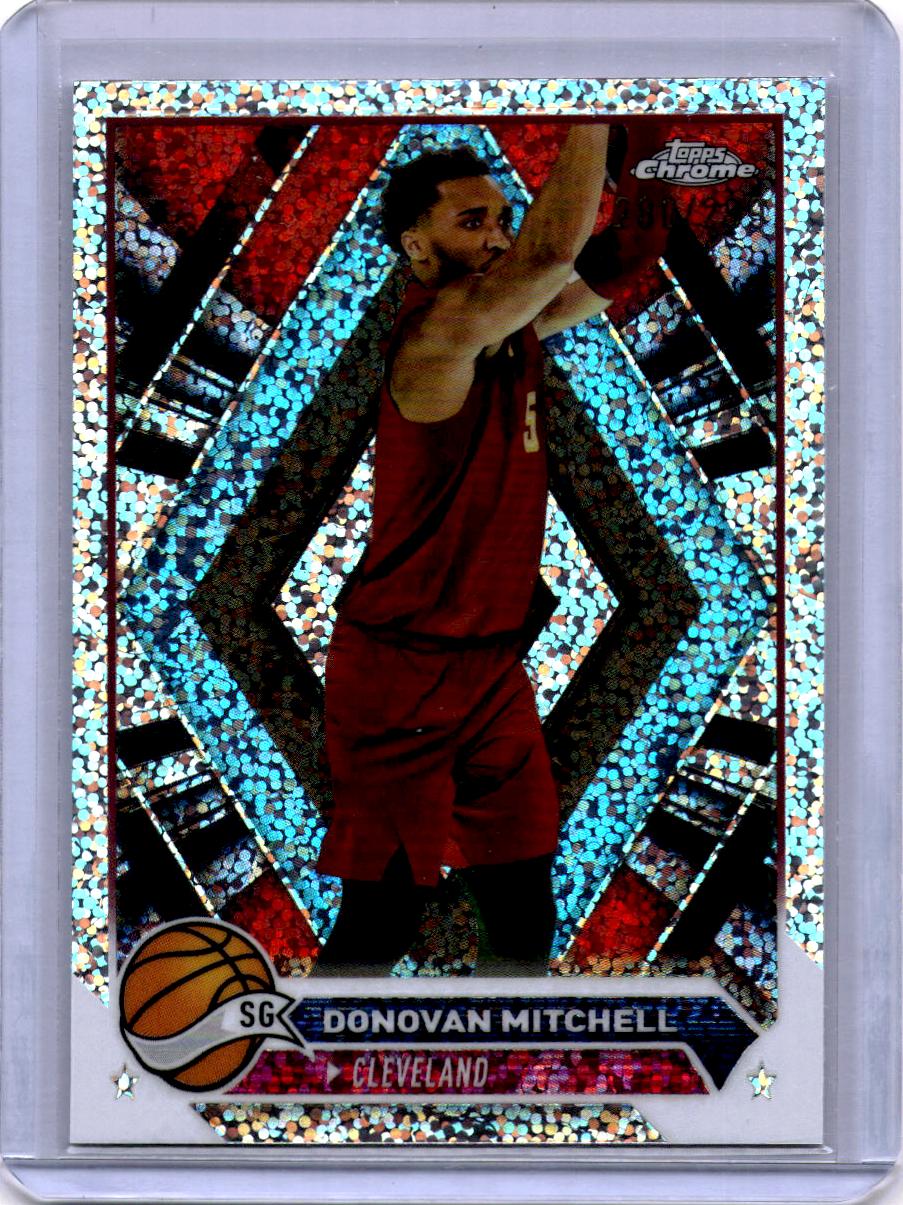 2023-24 Topps Chrome #45 Donovan Mitchell Speckle Refractors #/299