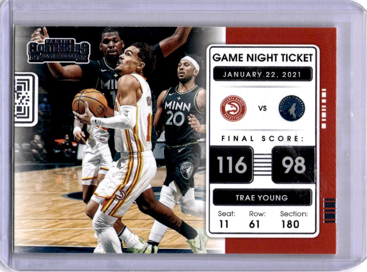 2021-22 Panini Contenders #3 Trae Young Game Night Ticket