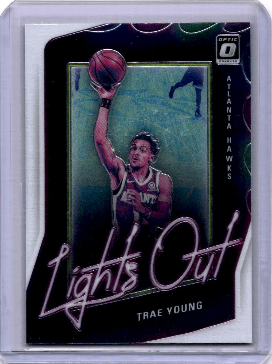 2020-21 Donruss Optic #4 Trae Young Lights Out Holo