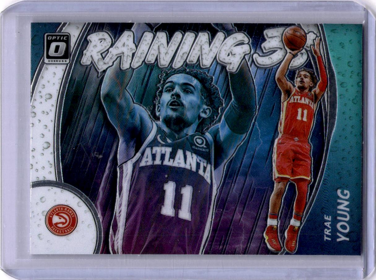 2020-21 Donruss Optic #8 Trae Young Raining 3s