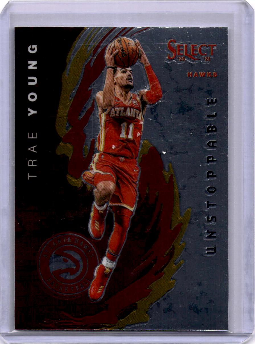 2020-21 Panini Select #4 Trae Young Unstoppable