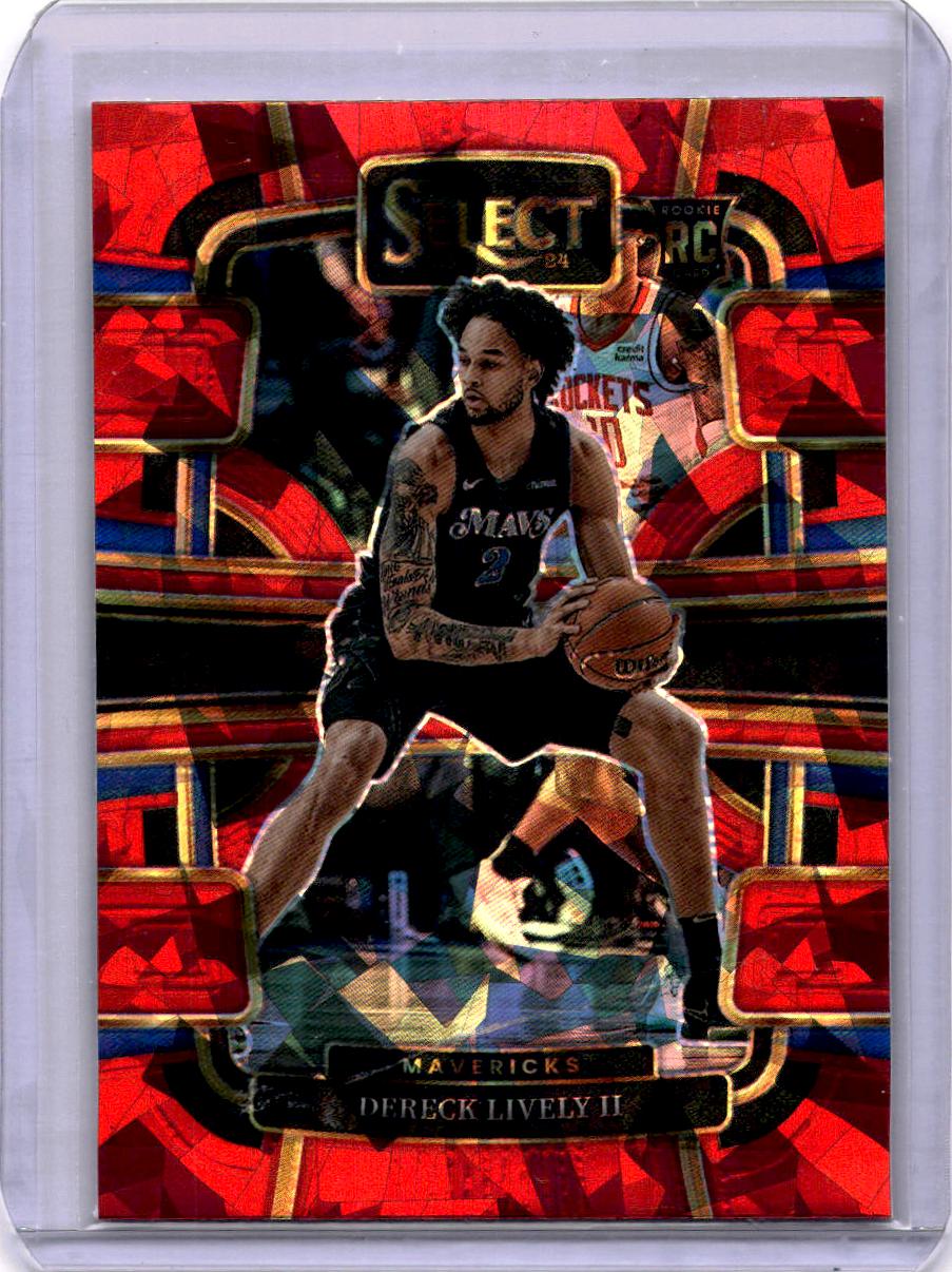 2023-24 Panini Select #76 Dereck Lively II Red Cracked Ice Prizms