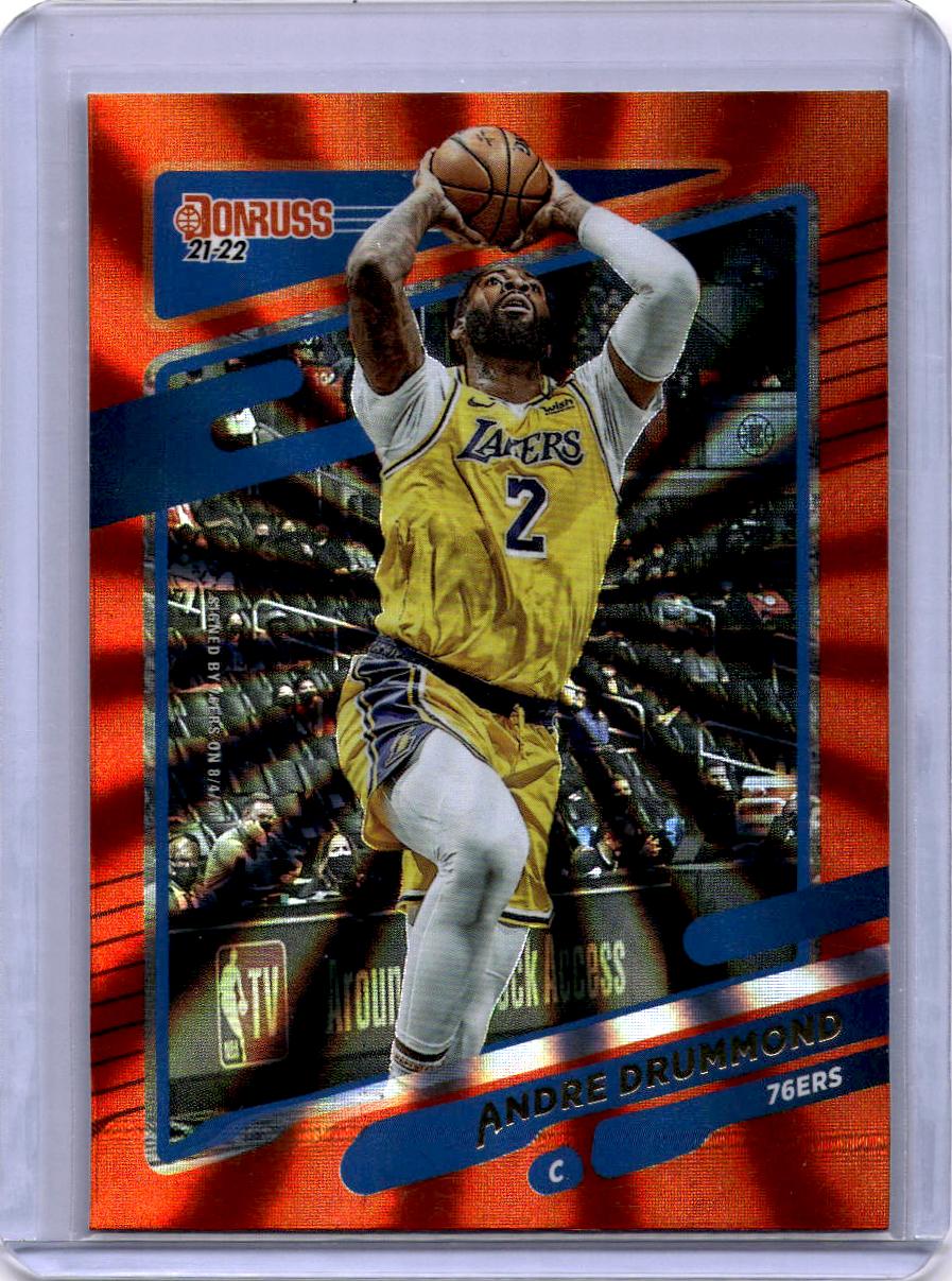2021-22 Donruss #27 Andre Drummond Holo Orange Laser