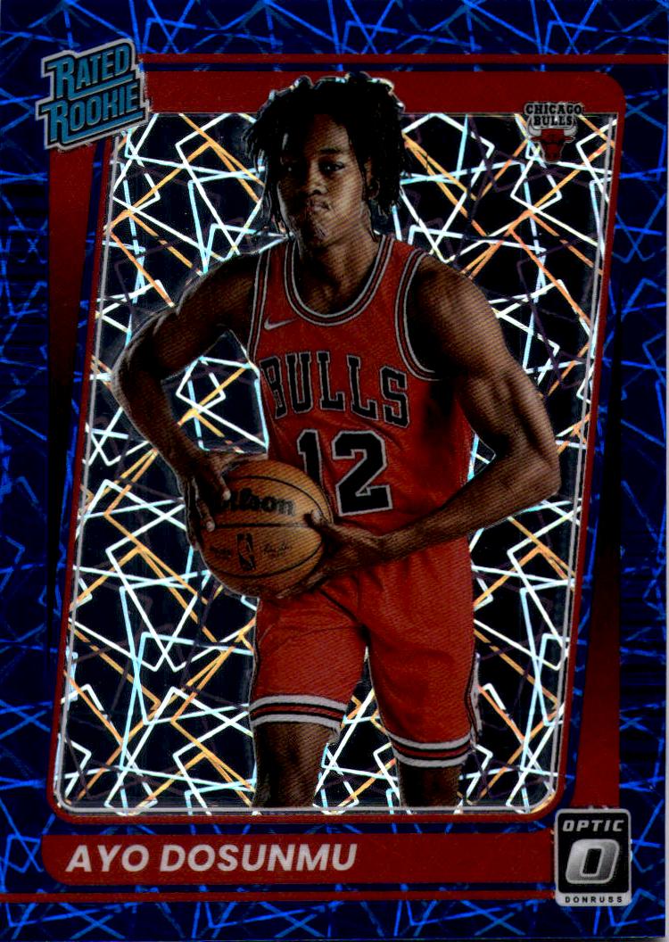 2021-22 Donruss Optic #171 Ayo Dosunmu Blue Velocity