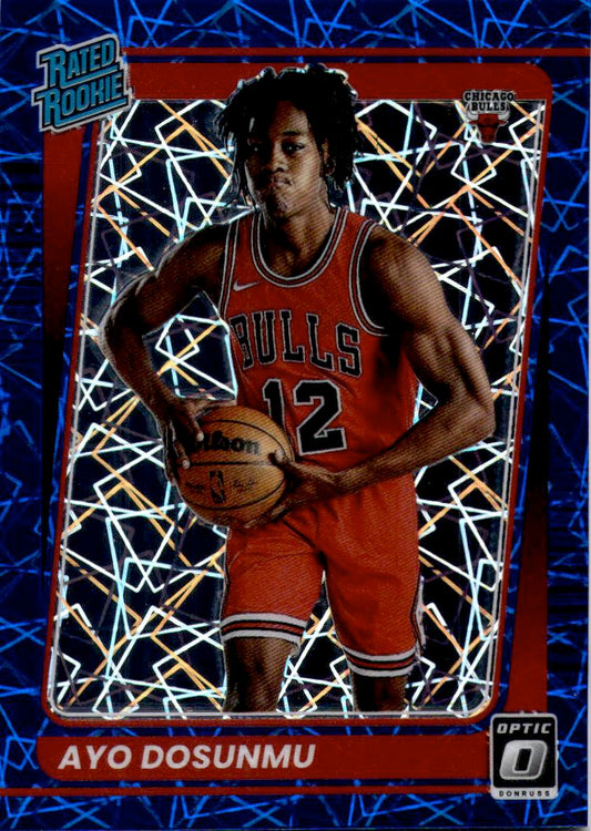 2021-22 Donruss Optic #171 Ayo Dosunmu Blue Velocity